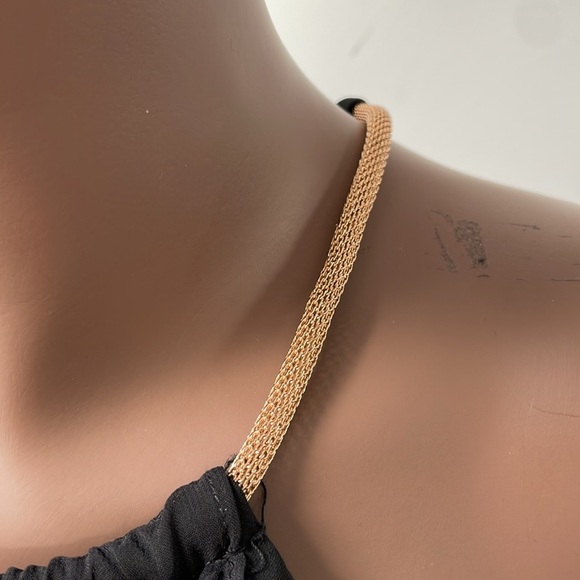 BA Nites Melanie Lyne Maxi Dress Off The Shoulder Gold Chain Neckline Black 4 - Picture 6 of 16